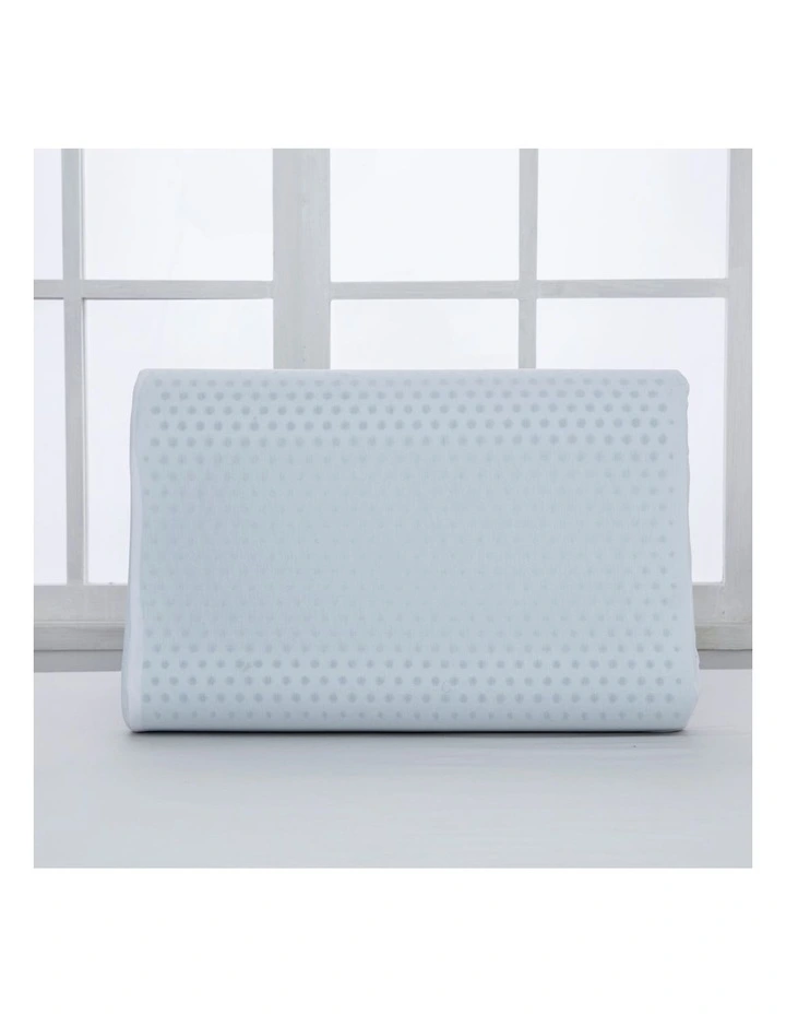 Contoured Gel Infused Talalay Latex Pillow 60x40cm in White