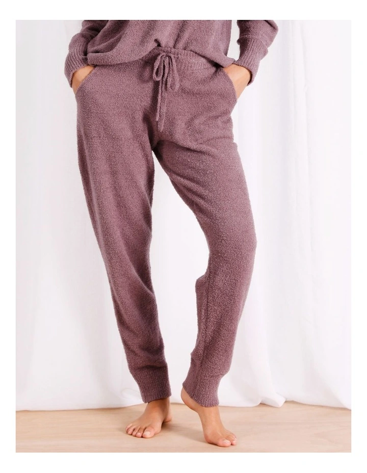 Boucle Cuffed Pant in Dusty Brown