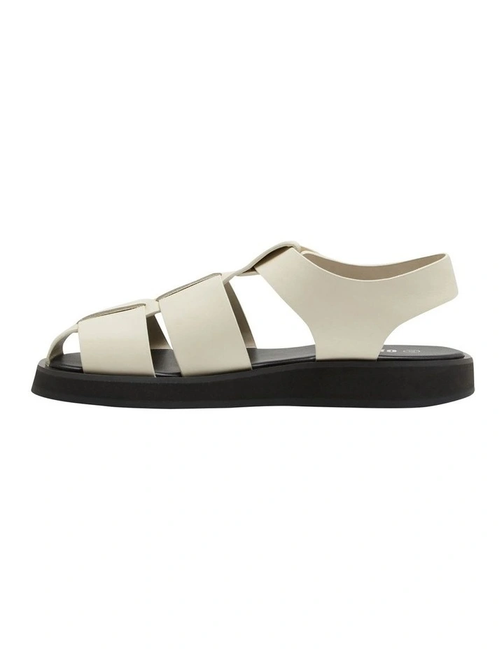 Petra Caged Sandal in Bone