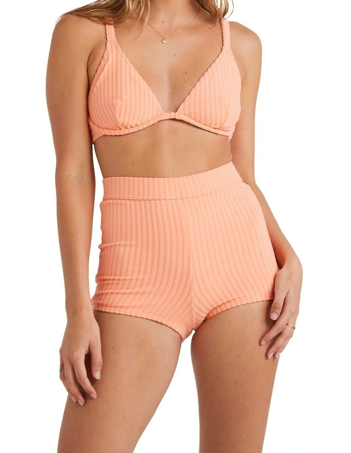 Terry Rib Surf Shorts in Coral