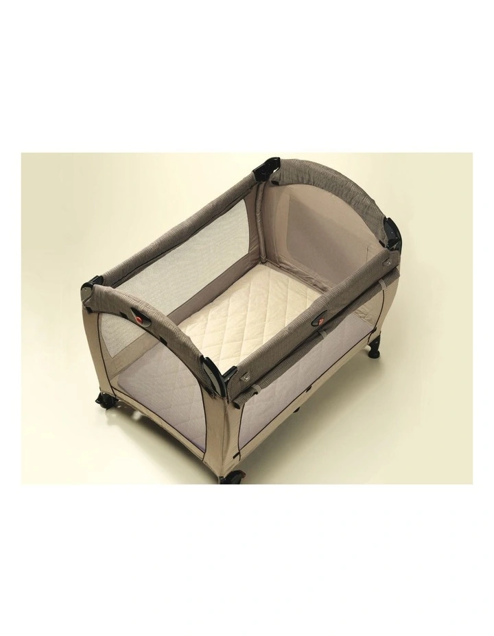 Quilted Travel Cot Fitted Padded Sheet Cream