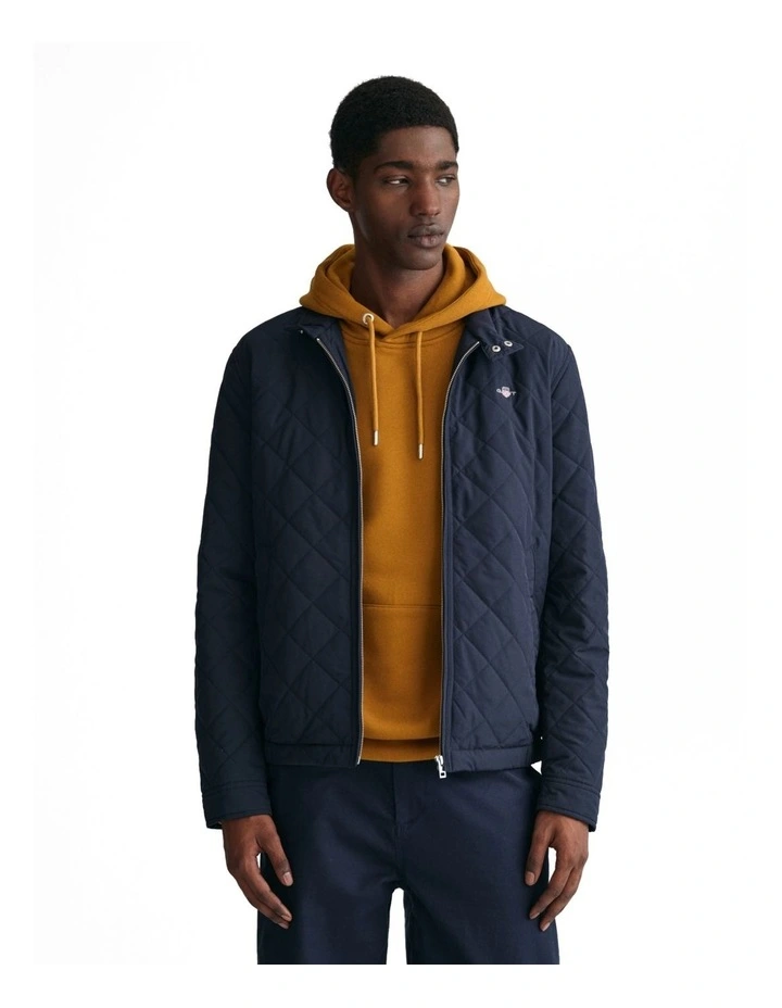 Quilted Windcheater Jacket in Evening Blue