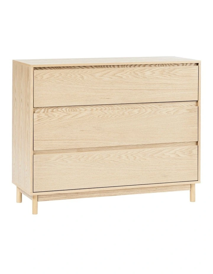 Emerson Chest of 3 Drawers 110cm in Natural
