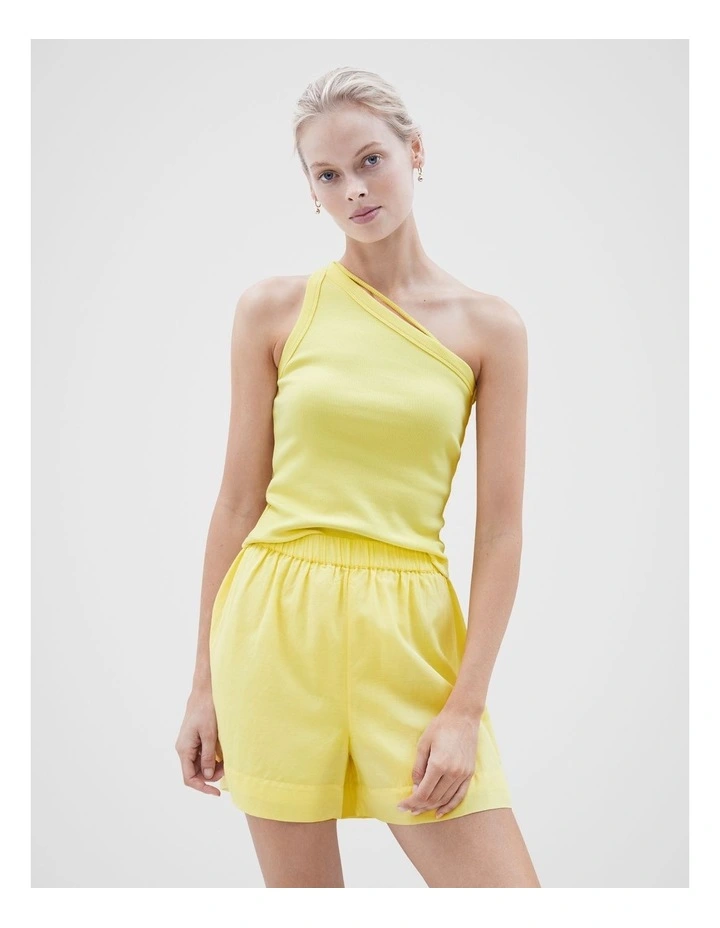 One Shoulder Tank in Citrus