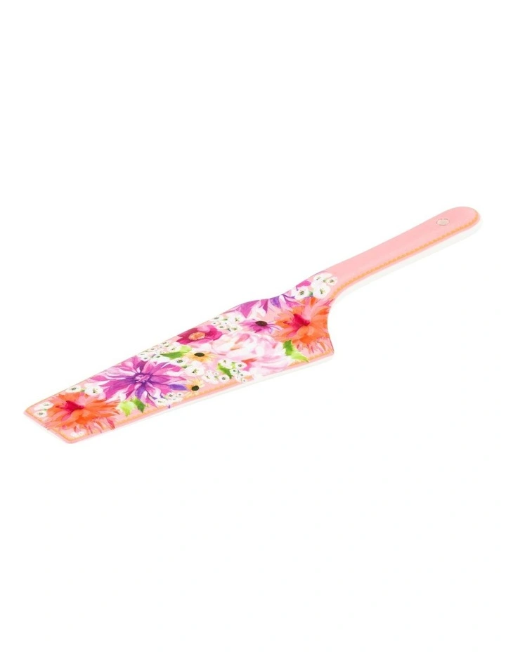 Teas & C's Dahlia Daze Ceramic Cake Server Gift Boxed in Multi