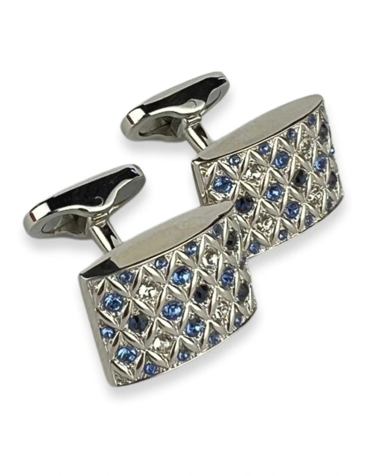 Luce Rectangle Cufflink in Blue