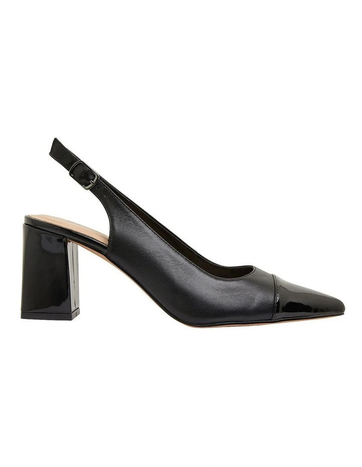Kirsty Heeled Shoes in Black Patent / Leather
