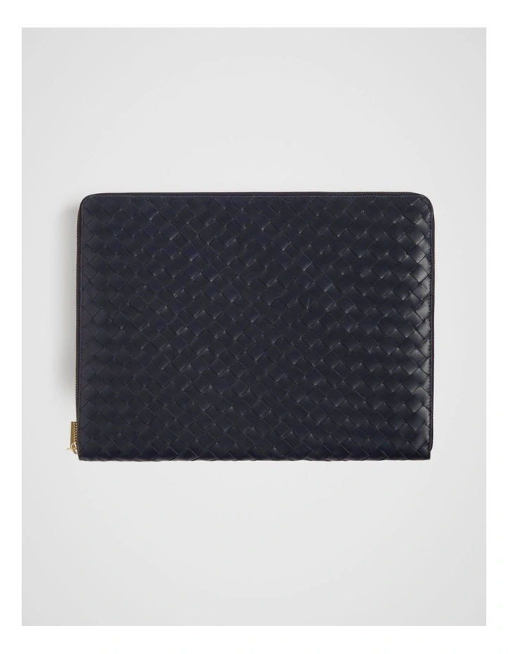Leather Woven Case in Midnight Sky