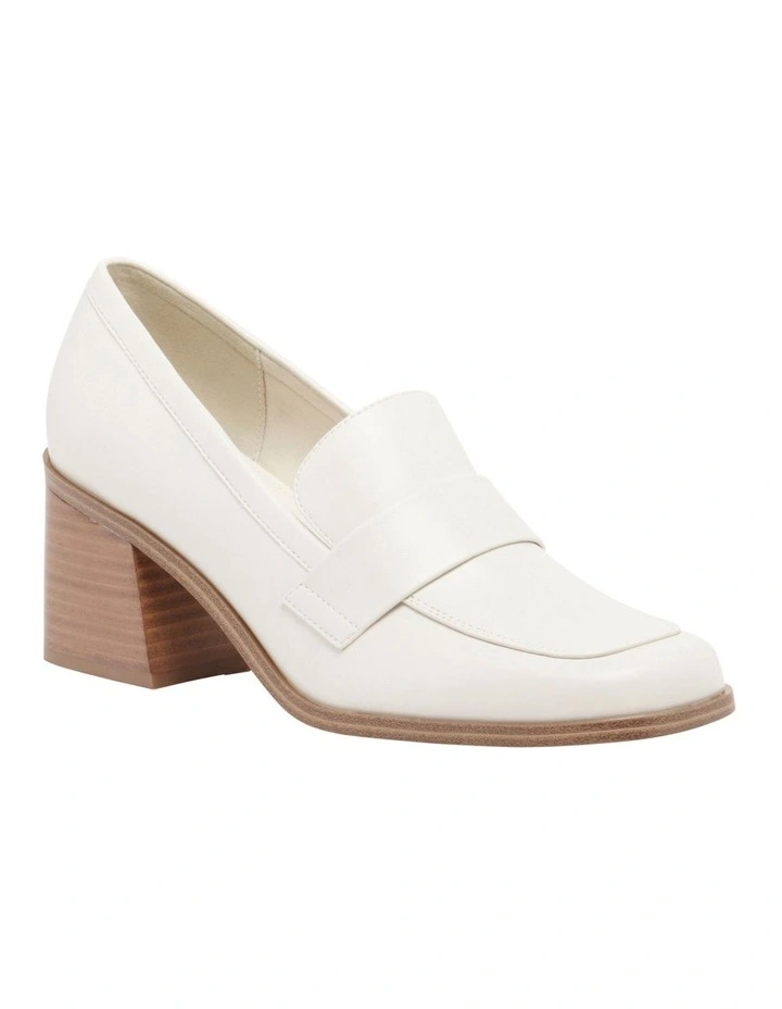 Chari Heeled Loafer in Ivory