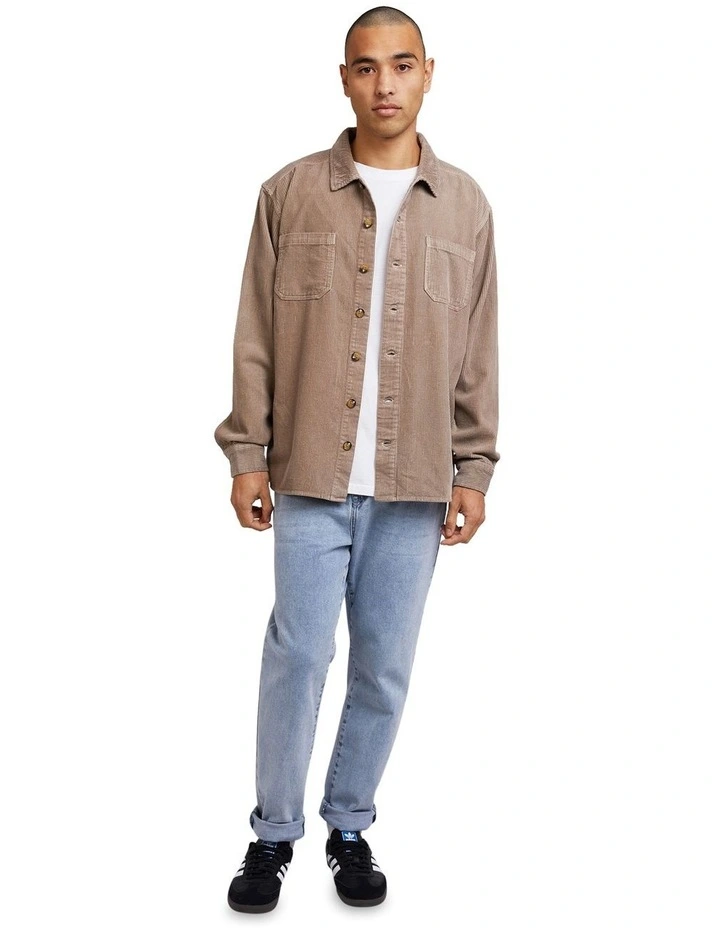 Cord Overshirt in Mushroom