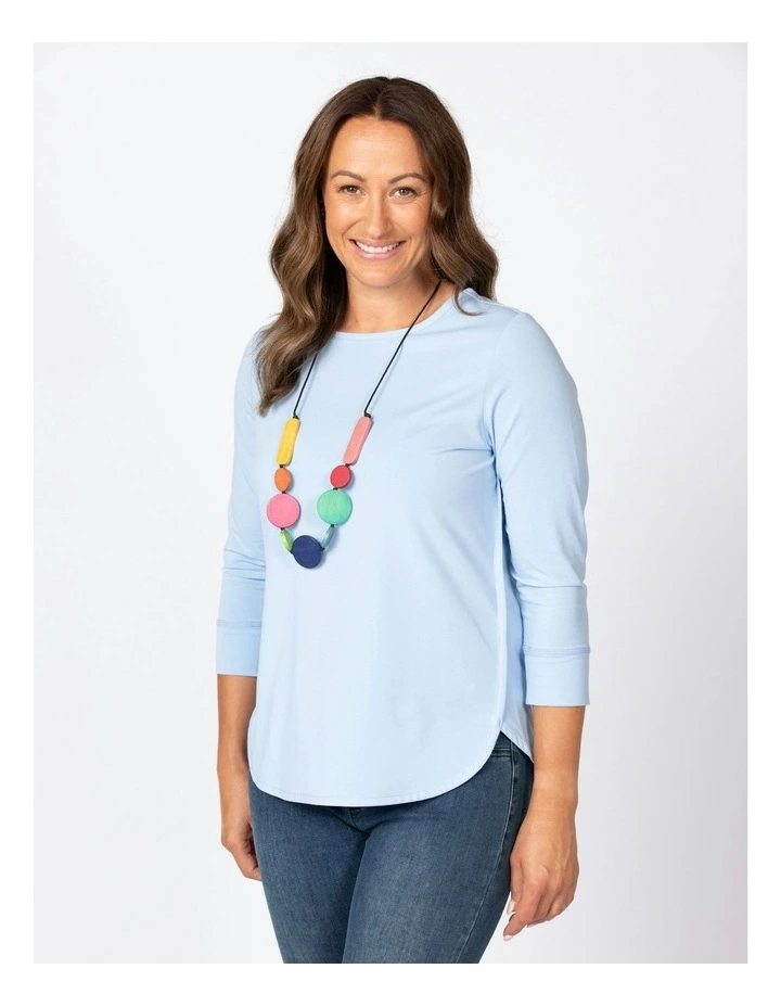 Eternity Modal Cotton Bind Top in Blue