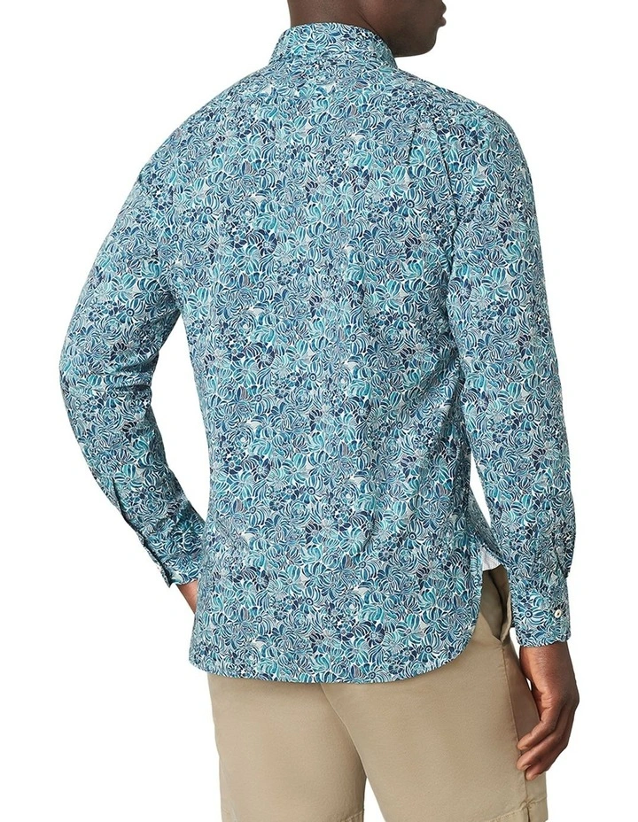 Taormina Print Shirt in Seafoam