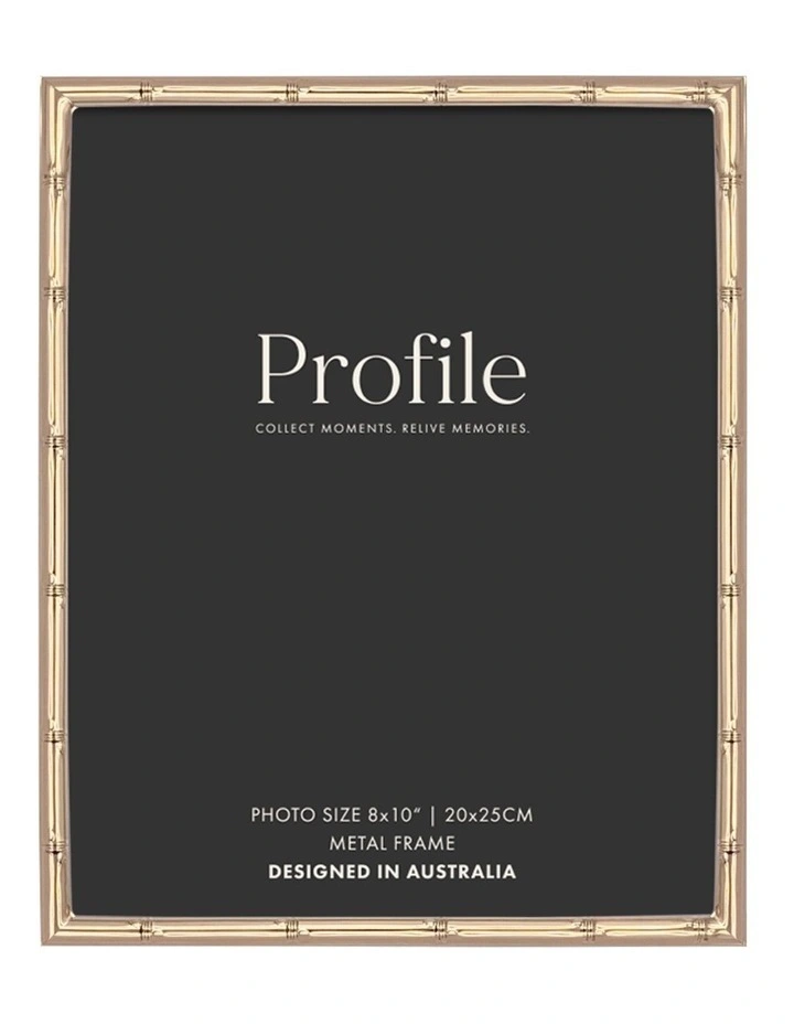 Bamboo Metal Photo Frame 8x10" in Rose Gold