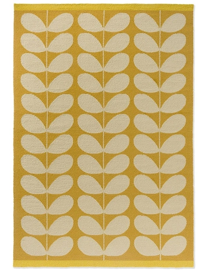 Solid Stem Sunflower Outdoor Rug in Mustard