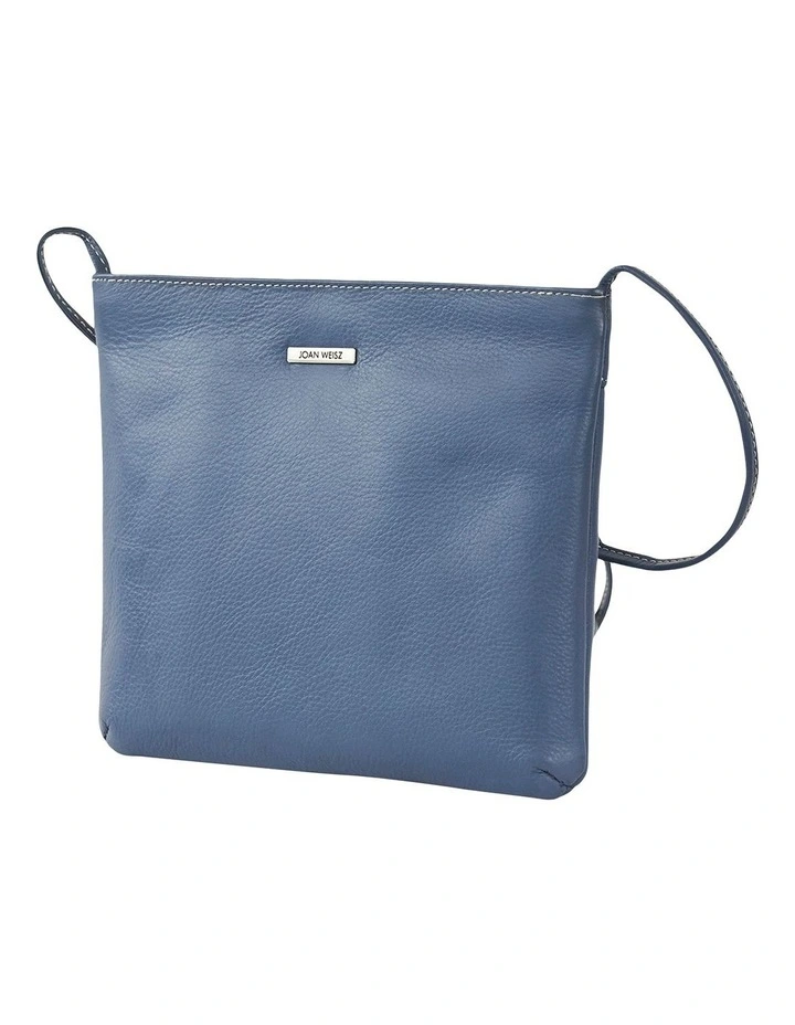 Daisy Leather Crossbody Bag in Denim