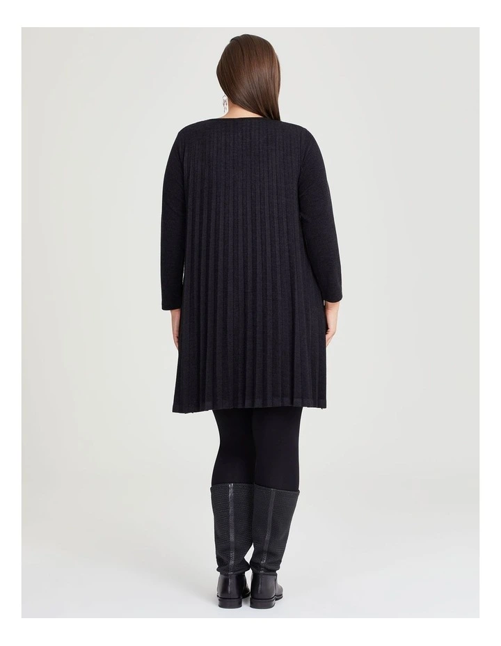 Sunray Pleated Tunic in Black