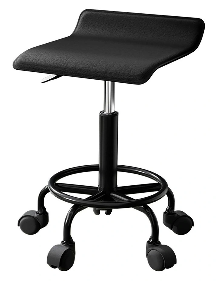 Square Salon Stool in Black