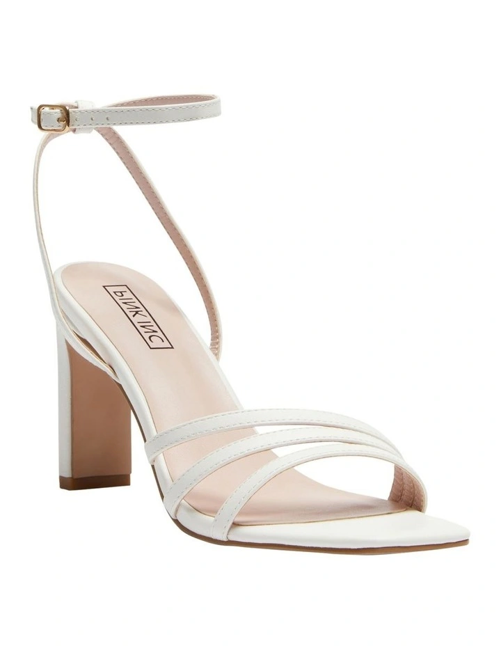 Lara Sandals in White Smooth