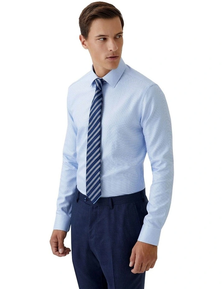 Beckton Cotton Dobby Shirt in Sky