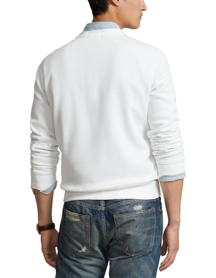 Bear Fleece Sweatshirt in White
