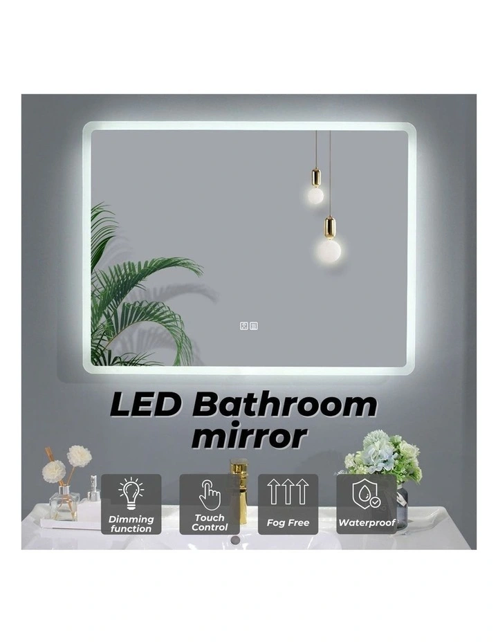 Bathroom Anti Fog Touch Sensor Makeup Mirror