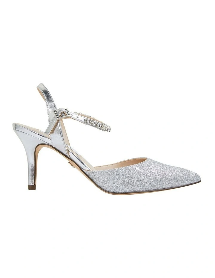 Tonya Silver Baby Glitter Pump