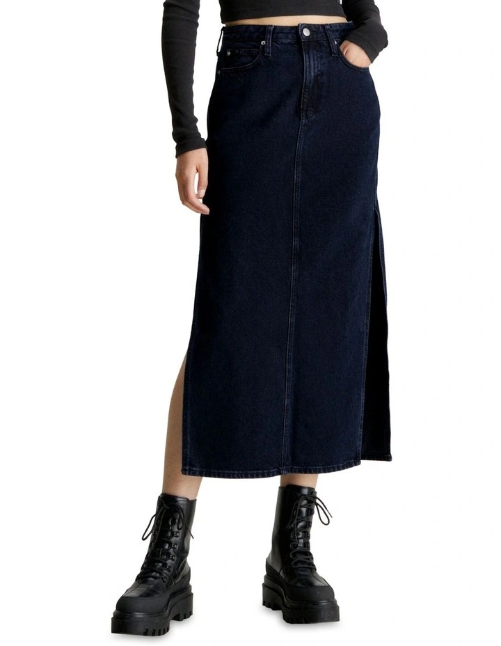 Maxi Skirt in Denim Dark