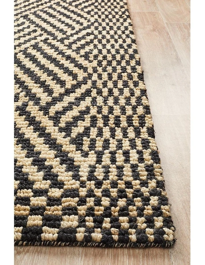 Kenya Kimi Hand Woven Tribal Jute Rug in Natural