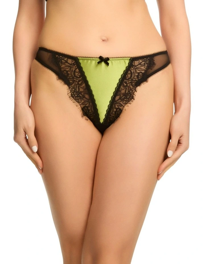 Glamcatcher G-string D23045 in Black/Olivine