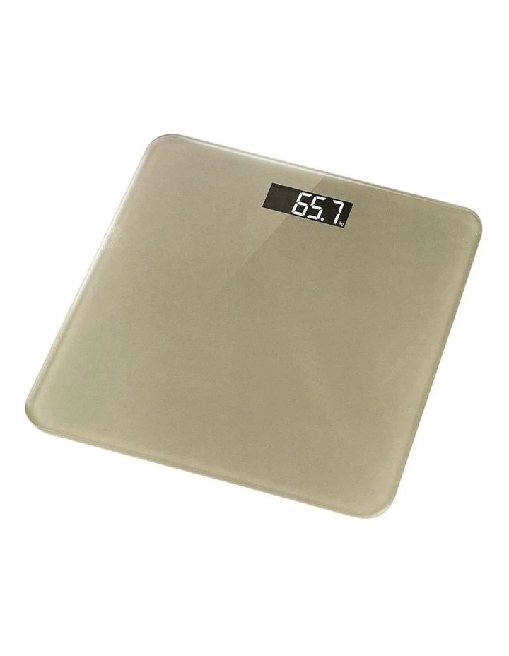 Digital Tempered Glass Body Bathroom Scales 180kg in Taupe