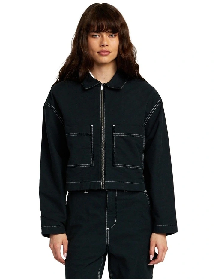 Spring Shift Shacket in Black
