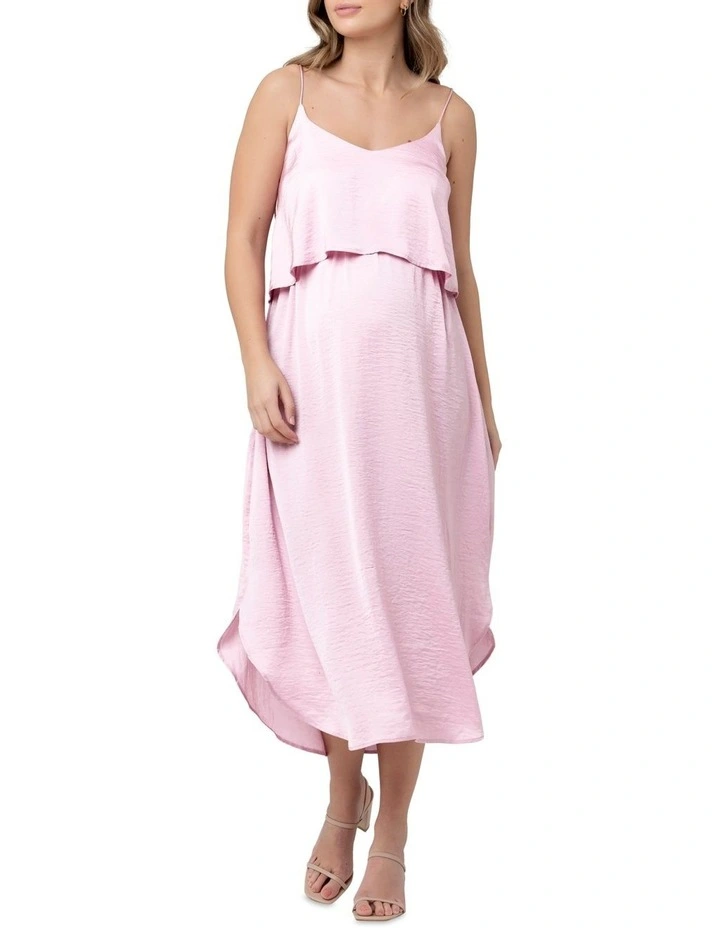 Nursing Slip Dress in Pink