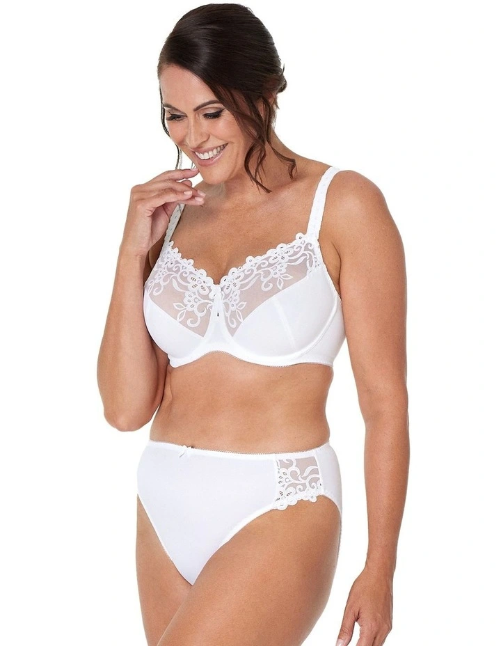 Coral Underwire Bra in White