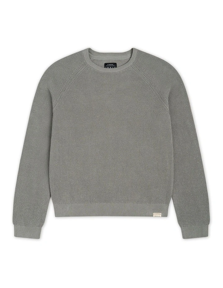 The Summit Raglan Knit (8-14 years) in OD Steel