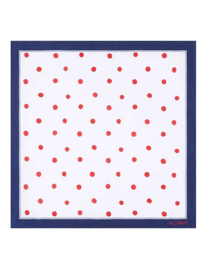 Mercury Pocket Square in Navy White Red