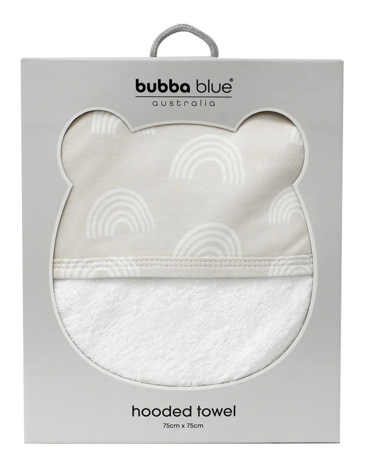 Single Nordic Hooded Towel in Beige