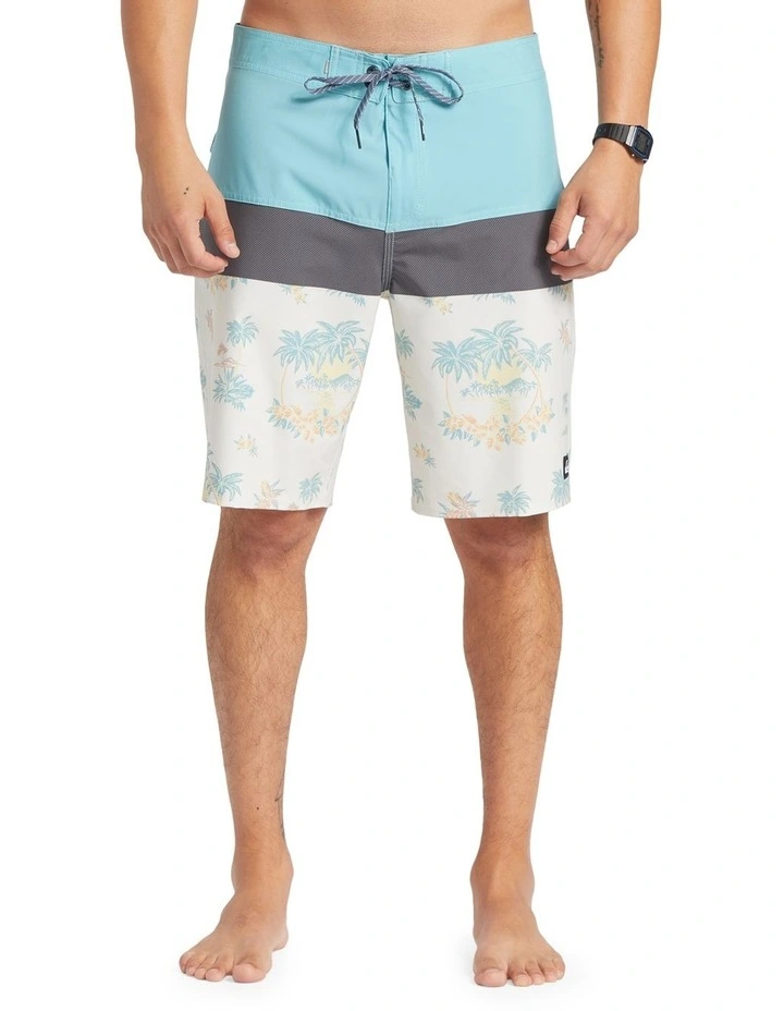 Surfsilk Panel 20 Boardshorts in Snow White Palm Spritz