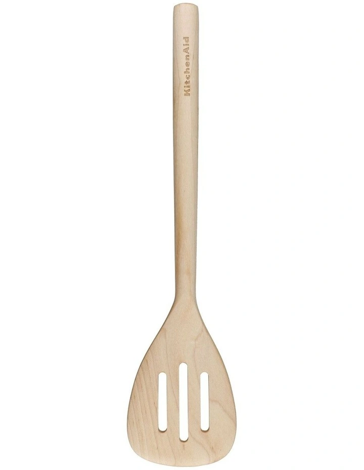 Maple Wood Slotted Turner in Brown