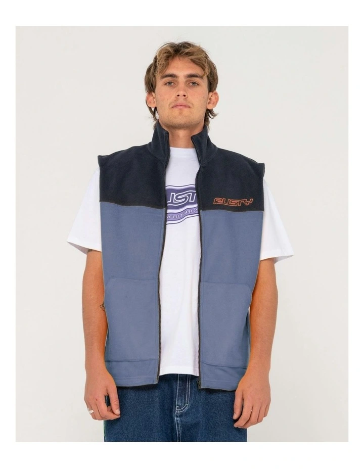 Tasty Ice Polar Fleece Vest in Blue