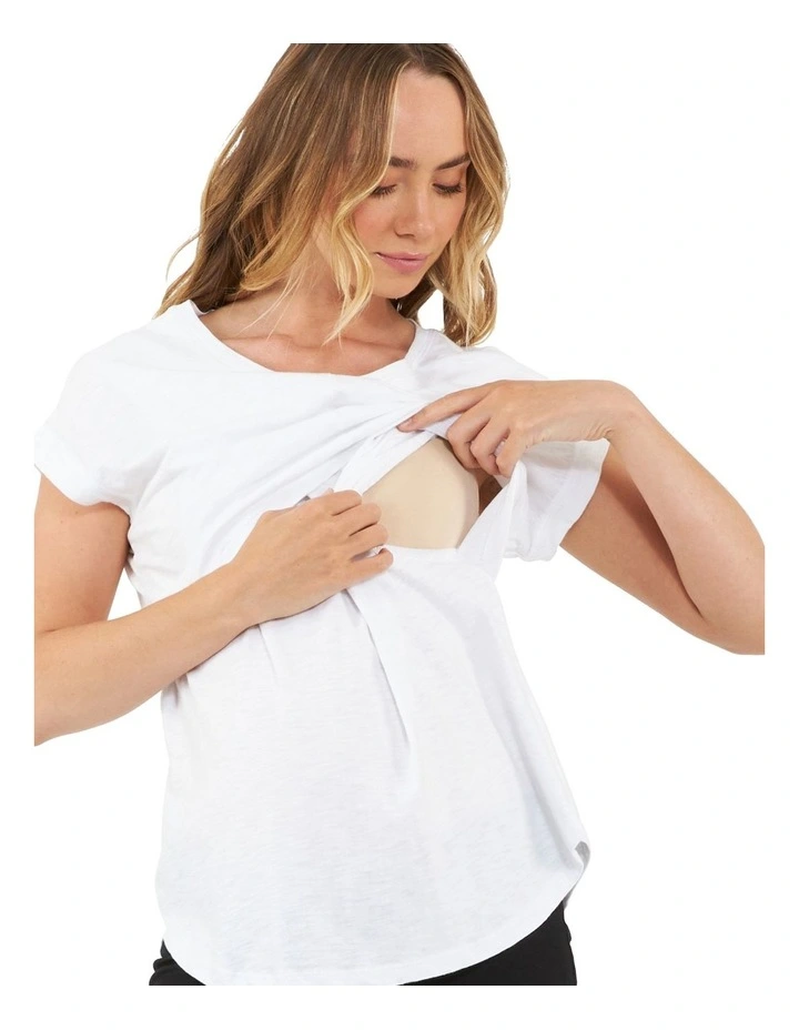Richie Nursing Tee in White