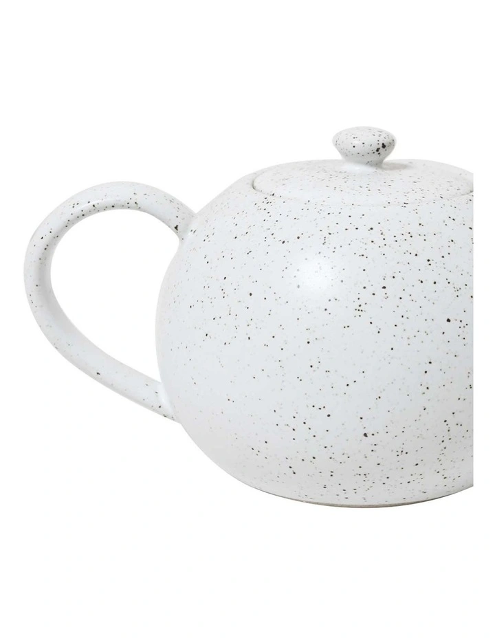 Natural Home Teapot 1L in White Speckle