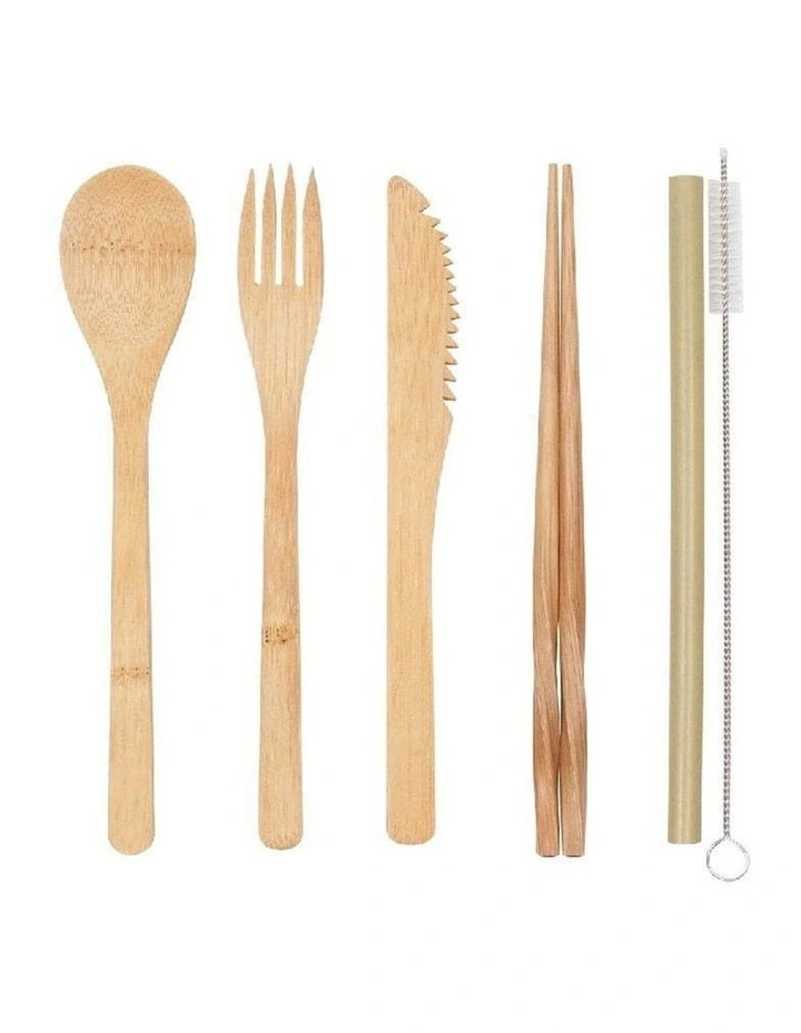 Eco Basics Reusable Cutlery Set in Natural