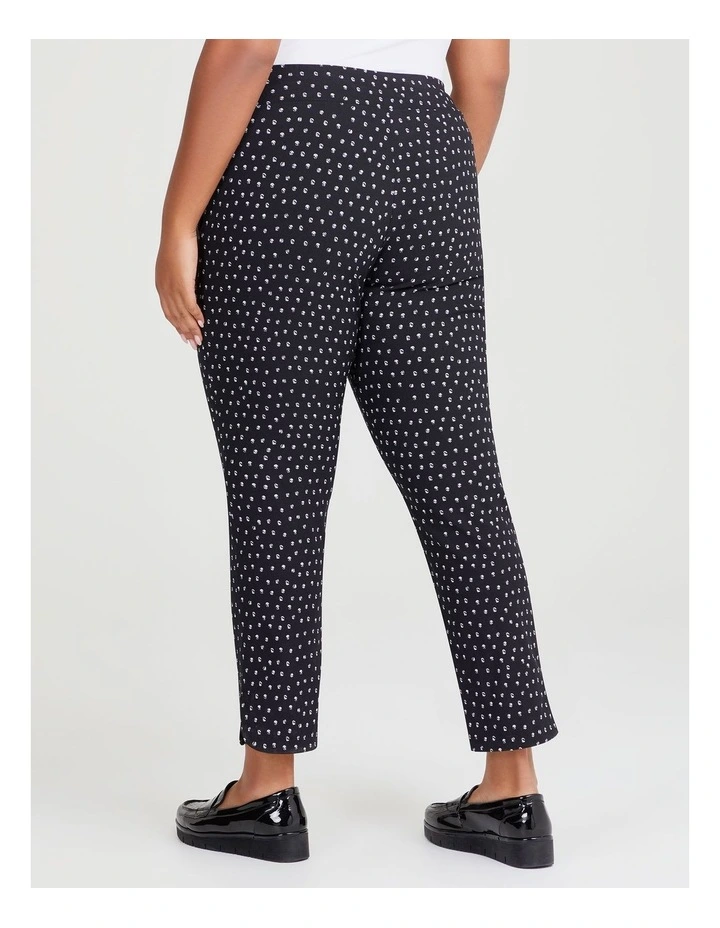 Natural Geo Mini Spot Pant in Black/White