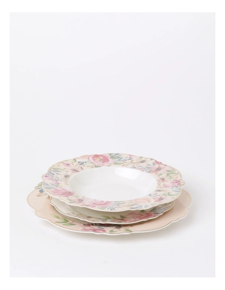 Eden 12pc Dinner Set in Pink