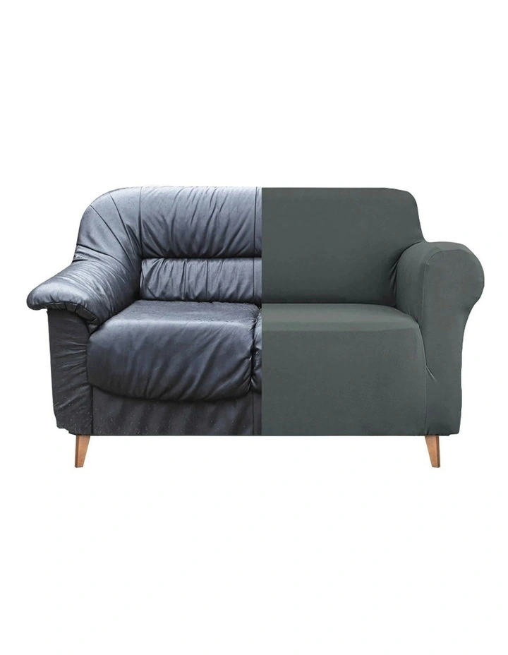 Sofa Cover Couch Covers 2 Seater Stretch in Grey.