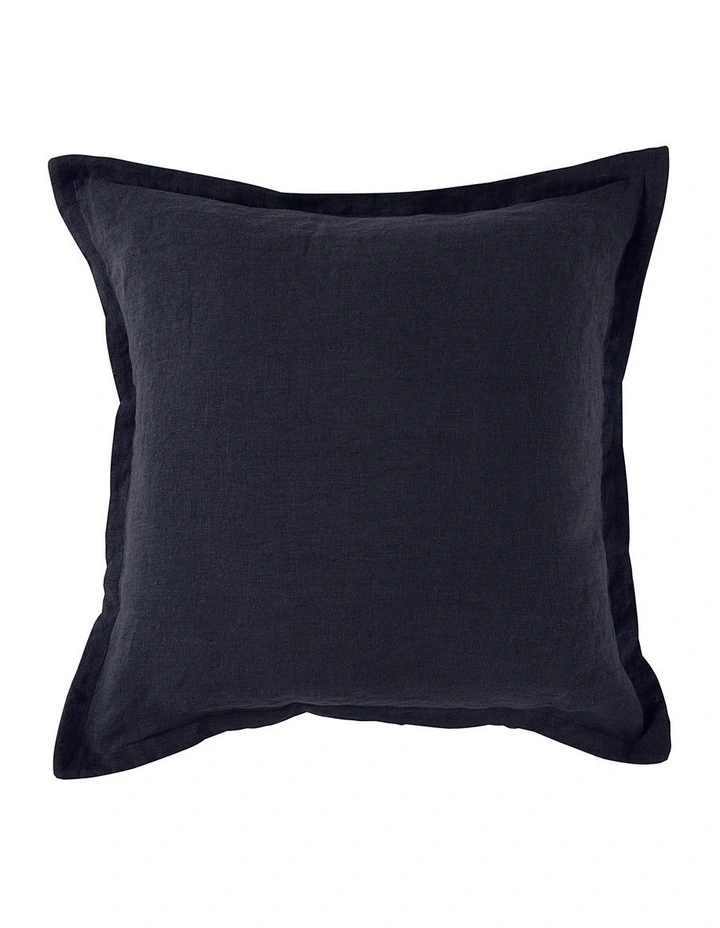 French Linen Cushion 50x50cm in Midnight Blue
