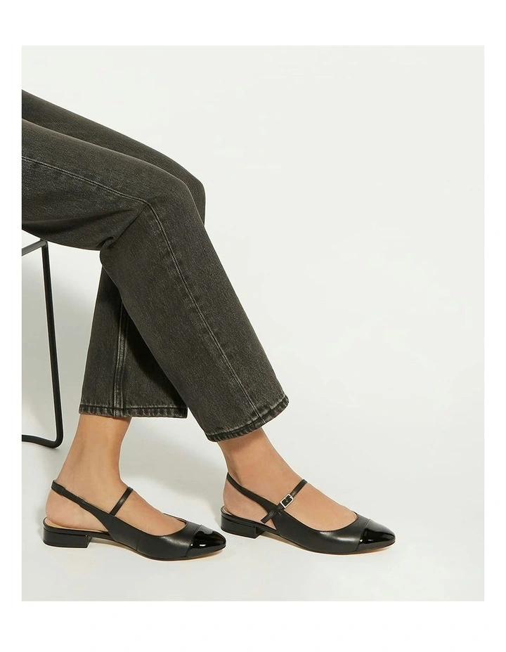 Hayes Slingback Mary Janes in Black