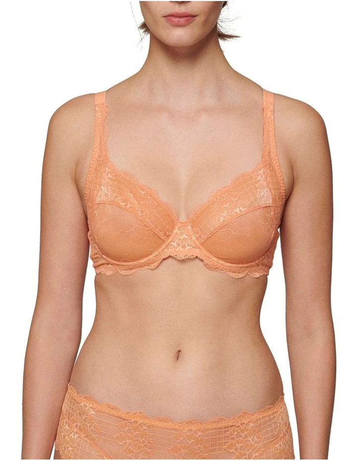 Reve Square Neck Full Cup Bra in Orange