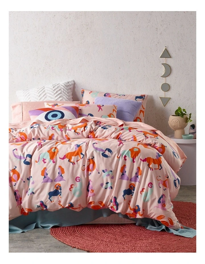 It's in the Stars Quilt Cover Set in Pink