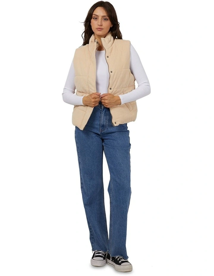 Cali Cord Vest in White